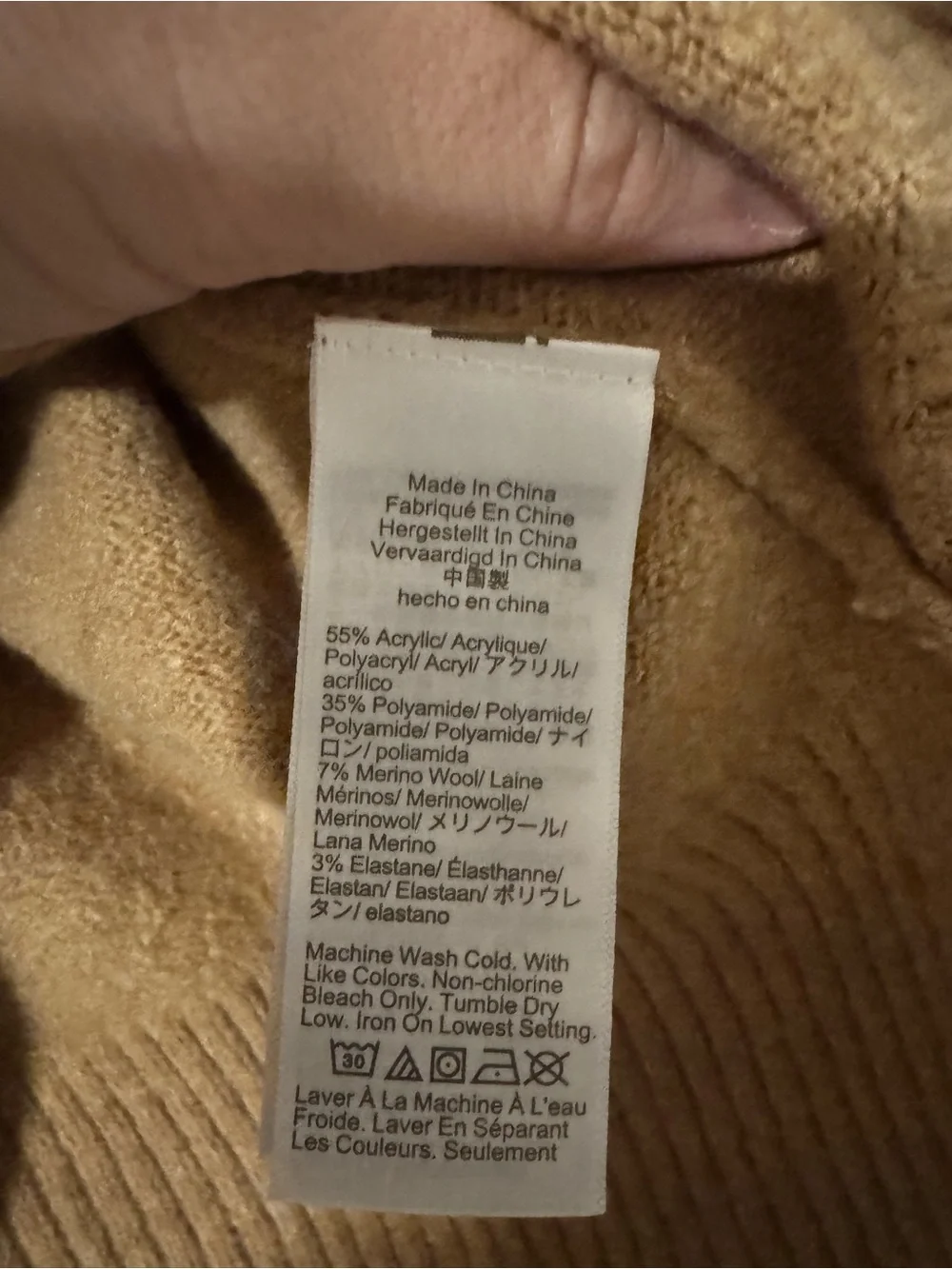 Women’s J. Crew Camel Mockneck Sweater in Extra Soft Yarn- wool and others blend